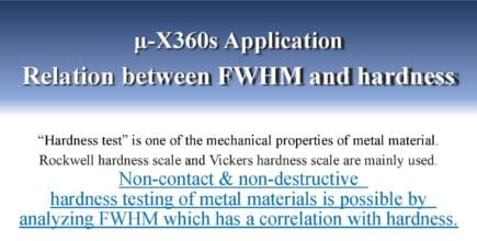Relation between FWHM and hardness