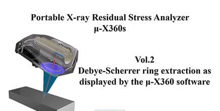 Debye-Scherrer ring extraction as displayed by the μ-X360 software