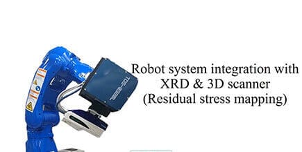 Robot system integration with XRD & 3D Scanner (Residual stress mapping)