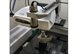 Pulstec’s microscope, attached to the m-Laue X-ray sensor