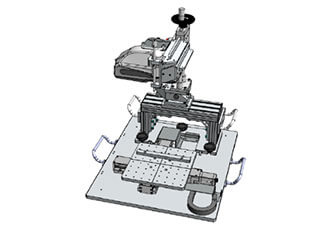 A diagram of Pulstec’s motorized XY slide stage