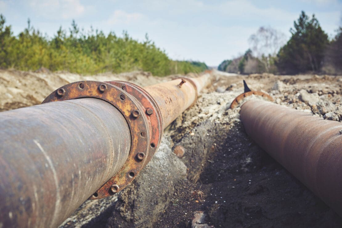 An aging in-ground pipeline